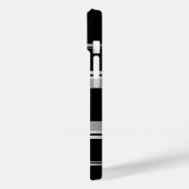 Elegantes Schwarz-Silber-Grau-Design Case-Mate iPhone Hülle (Rückseite / Links)