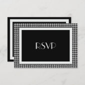 Elegantes Schwarz-Silber-UAWG RSVP Karte (Vorne/Hinten)