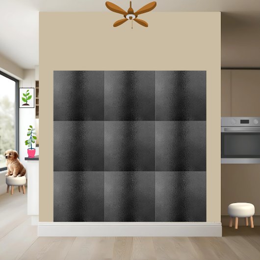 Elegantes Schwarz Textured Modern Matte Glossy Fliese