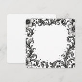 Elegantes Schwarz-Tinte-Blumendesign (Vorne/Hinten)