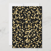 Elegantes Schwarz und Gold 70. Hochzeitstag Einladung (Rückseite)