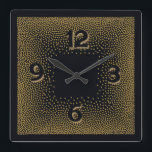 Elegantes Schwarz und Gold Art Deco Quadratische Wanduhr<br><div class="desc">Großartiges Uhrendesign. Du wirst es wie andere Liebe bekommen. Sie können dieses Design auch für andere Produkte verwenden oder Ihren Text anpassen und hinzufügen. Folgen Sie mir für mehr. Vielen Dank. Ich wünsche Ihnen einen schönen Tag.</div>