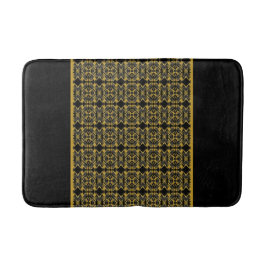 Elegantes Schwarz und Gold Badematte