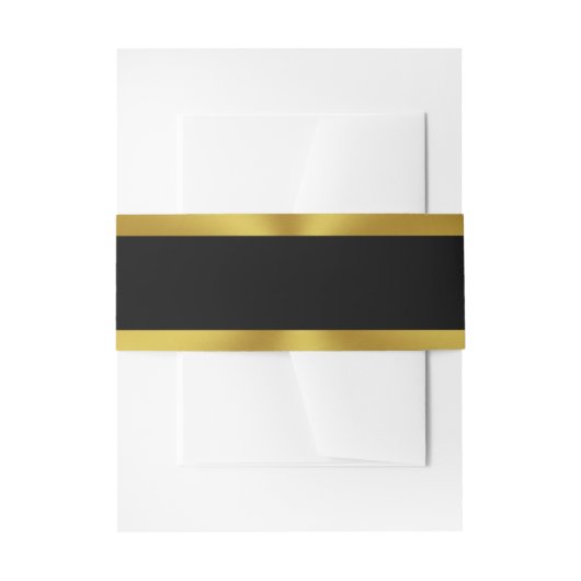 Elegantes Schwarz und Gold Einladungsbanderole (Vorderseite Beispiel)