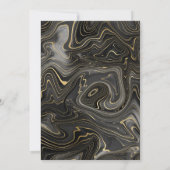 Elegantes Schwarz und Gold Geode Strata Sweet 16 Einladung (Rückseite)