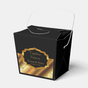 Elegantes Schwarz und Gold Geschenkschachtel