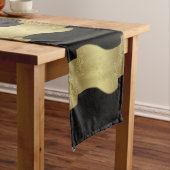 Elegantes Schwarz und Gold Großer Tischläufer (Beispiel)
