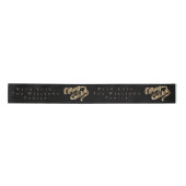 Elegantes Schwarz und Gold Look Script Frohe Weihn Satinband (Vorderseite)
