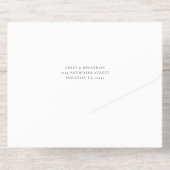 Elegantes Schwarz und Gold machen wir Hochzeitsfoi All-in-One-Einladung (Rückseite)