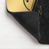 Elegantes Schwarz und Gold Mousepad (Ecke)