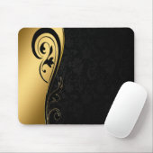 Elegantes Schwarz und Gold Mousepad (Mit Mouse)