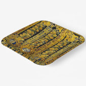 Elegantes Schwarz und Gold Pappteller (Gewinkelt)