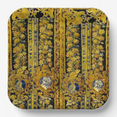 Elegantes Schwarz und Gold Pappteller (Vorderseite)