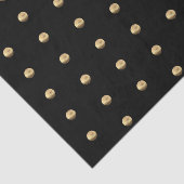 Elegantes Schwarz und Gold Polka Dots Muster Chic Seidenpapier (Ausschnitt)