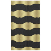 Elegantes Schwarz und Gold Tischdecke (Vorderseite)