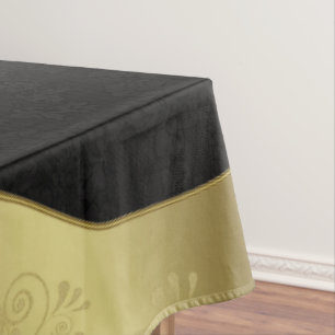 Elegantes Schwarz und Gold Tischdecke