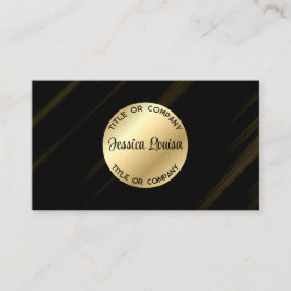 Elegantes Schwarz und Gold Visitenkarte