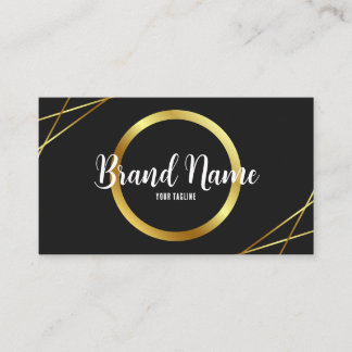 Elegantes Schwarz und Gold Visitenkarte