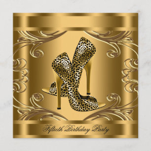 Elegantes Schwarz-und Goldgeburtstags-Party Einladung