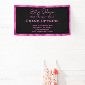 Elegantes Schwarz und Imitate Hot Pink Foil Busine Banner (InSitu)