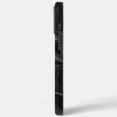 Elegantes Schwarz und Lila abstraktes Design Case-Mate iPhone Hülle (Rückseite / Links)