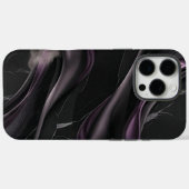Elegantes Schwarz und Lila abstraktes Design Case-Mate iPhone Hülle (Rückseite (Horizontal))