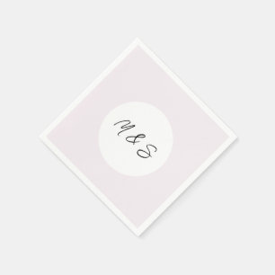 Elegantes Schwarz und Lila Minimalist Serviette