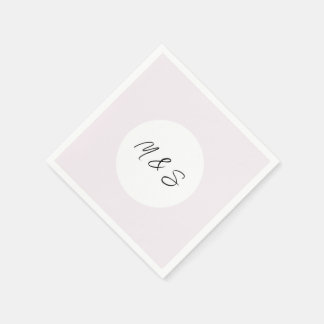 Elegantes Schwarz und Lila Minimalist Serviette