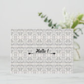 Elegantes Schwarz und Weiß-2 Einladung (Stehend Vorderseite)