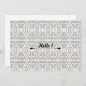 Elegantes Schwarz und Weiß-2 Einladung (Vorne/Hinten)