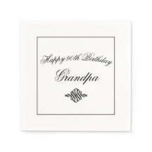 Elegantes Schwarz und Weiß 90. Geburtstagspapier