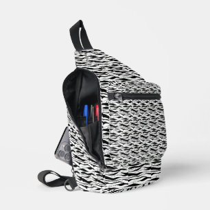 Elegantes Schwarz und Weiß Crossbody Bag