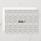 Elegantes Schwarz und Weiß Einladung (Vorne/Hinten)