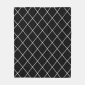 Elegantes Schwarz und Weiß Fleecedecke (Vorderseite)