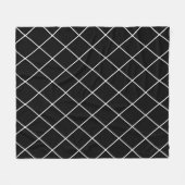 Elegantes Schwarz und Weiß Fleecedecke (Vorderseite (Horizontal))