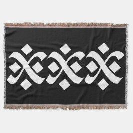 Elegantes Schwarz und Weiß geblüht Decke