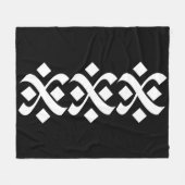 Elegantes Schwarz und Weiß geblüht Fleecedecke (Vorderseite (Horizontal))