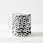 Elegantes Schwarz und Weiß Kaffeetasse (Vorderseite Links)