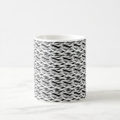 Elegantes Schwarz und Weiß Kaffeetasse (Mittel)