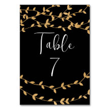 Elegantes Schwarz und Weiß mit goldenen Blätter Ho