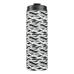Elegantes Schwarz und Weiß Thermosbecher