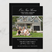 Elegantes Schwarz und Weiß unser neues Zuhause-Fot Ankündigung (Vorne/Hinten)