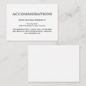 Elegantes Schwarz und Weiß | Unterkünfte Begleitkarte (Vorne/Hinten)