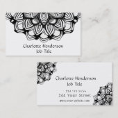 Elegantes Schwarz und Weiß Visitenkarte (Vorne/Hinten)