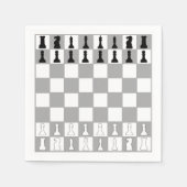 ELEGANTES SCHWARZ- UND WEISSES SET SERVIETTE (Vorderseite)