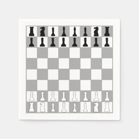 ELEGANTES SCHWARZ- UND WEISSES SET SERVIETTE (Vorderseite)