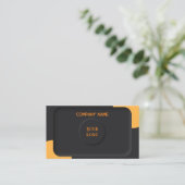 Elegantes Schwarz Visitenkarte (Stehend Vorderseite)