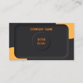 Elegantes Schwarz Visitenkarte (Vorderseite)