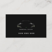 Elegantes Schwarz Visitenkarte (Vorderseite)