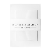 Elegantes Schwarz-Weiß-Band Einladungsbanderole (Vorderseite Beispiel)